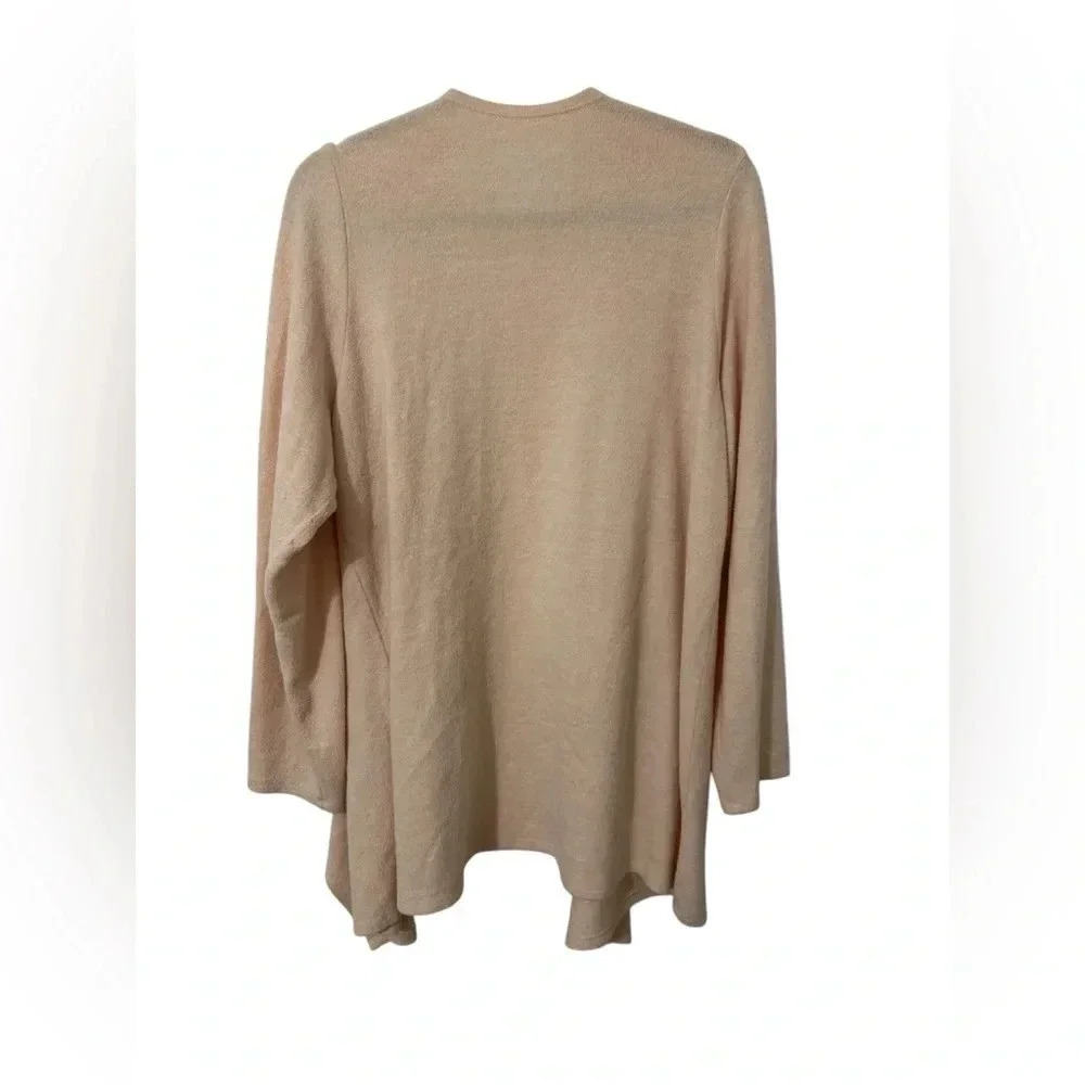 Torrid Super Soft Plush Open Front Light Pink Car… - image 3